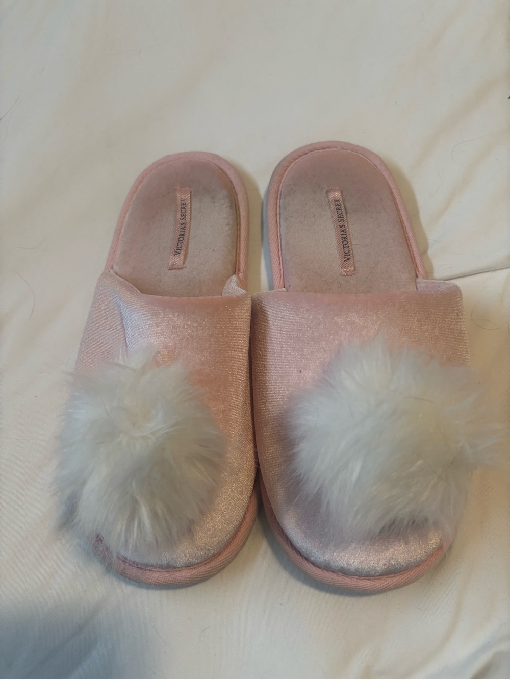 Victoria's Secret Pink Plush Slip-On Slippers